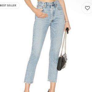 Agolde Riley High Rise Straight Crop jeans in Renewal